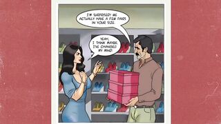 Married Brunette Housewife Was Fucked by a Shoe Salesman Right in the Store. Comic