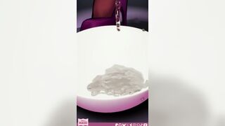 muscular Futanari drips rivers of pre into bowl, overflows it quickly, then cums gallons upon gallons of cum and almost drowns