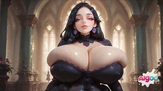 Chubby Goth Bimbo Fucks in a Castle