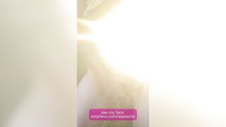 Horny barefoot hippie spits in your mouth and cums in the garden