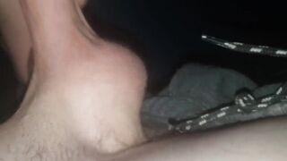 Quick deepthroat I just wanted to tast him and gag on his cock