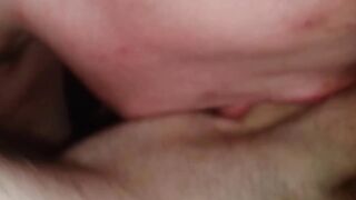 Quick deepthroat I just wanted to tast him and gag on his cock