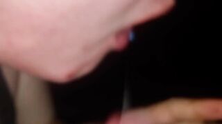 Quick deepthroat I just wanted to tast him and gag on his cock