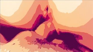 COMIC CARTOON - Teen Sliding Down on Stepdads BIG COCK