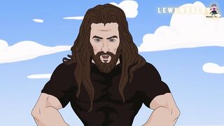 Aquaman and the little mermaid Ariel come out of the water to fuck hard on a boat