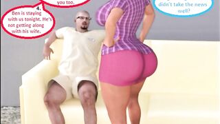 3D Comic Hotwife Slut Cheating on Husband