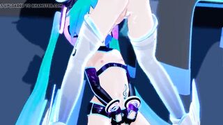 Futa Cybra x Hatsune Miku - Facefuck - 3D Short