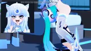 Futa Cybra x Hatsune Miku - Facefuck - 3D Short