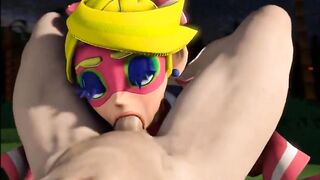 ARMS Twintelle, Min Min and Ribbon Girl 3D Futa!