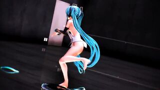 miku hatsune strip to pink cat