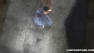 3D Cartoon Babe Fucked by Two Mutants