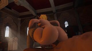 Princess Zelda Rides A Massive White Shaft