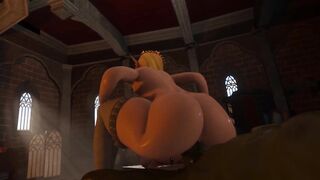 Princess Zelda Rides A Massive Black Shaft