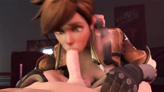 Overwatch - Tracer gets kinky! (3D animated POV)