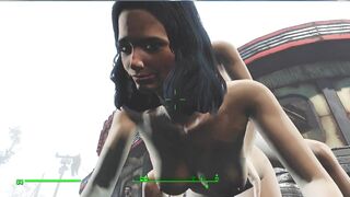 Lesbian sex right on the road to the village | fallout 4 vault girls