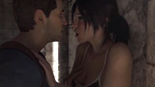 Lara Croft And Drake In Public