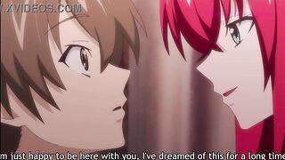 Rias Gets Caught Giving Blowjob to Issei’s Big Cock Until He Cums in Her Mouth - HENTAI Parody