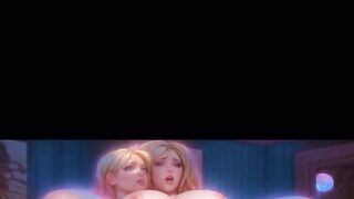 3D HQ Riding POV Big Tits Sex Brunette w/ Sound added