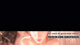 3D HQ POV Titjob Big Tits Moaning Blonde w/ Sound added