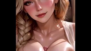 3D HQ AI Big Tits Firm Tits Blonde POV Sex w/ Sound added