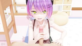 noVR mmd Towa BlowJob 3d hololive Hentai