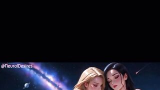 3D AI HQ 2 chicks Big tits Firm tits Hard nipples riding POV w/ Sound added