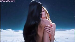 3D AI HQ 2 chicks Big tits Firm tits Hard nipples riding POV w/ Sound added