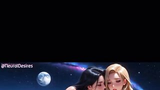 3D AI HQ 2 chicks Big tits Firm tits Hard nipples riding POV w/ Sound added