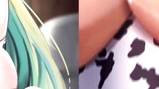 3D HQ Blonde Lactating Big tits Firm tits Breast Expansion POV Cowgirl sex w/ Sound added