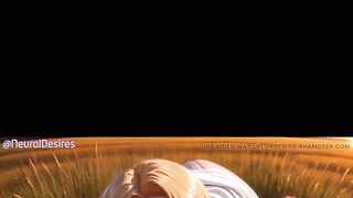 3D AI HQ Blonde Big tits Firm tits Hard erect nipples Cowgirl riding POV sex w/ Sound added