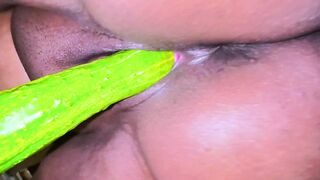 Egyptian Hot Unmarried Girl Riding on Big Cucumber When Her Parents Are not at home - Cucumber Fuck