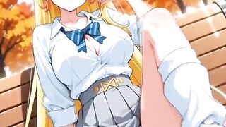 Hentai Blonde Girl Masturbate AI Generated