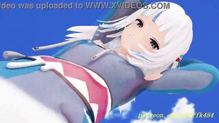 noVR mmd Gura Dance 3d hololive Hentai