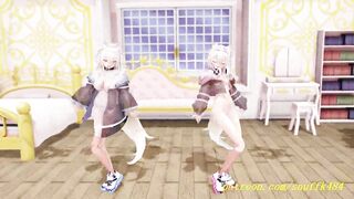 noVR mmd FuwaMoco Dance 3d hololive Hentai