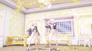 noVR mmd FuwaMoco Dance 3d hololive Hentai