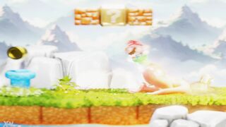 Tiny Plumber Trapped Inside Blonde Princess Butt Tries to Escape– 3D short