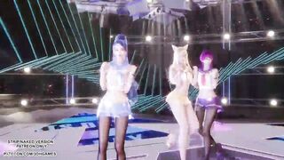 [MMD] SECRET NUMBER - WHO DIS Ahri Akali Seraphine Kaisa Evelynn Sexy Kpop Dance League of Legends Hentai Uncensored 4K 60FPS