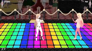 Cute ladies having lesbian sex in Princess of the ring 2 erotic hentai game