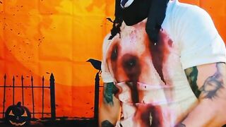 Zombie Ghostface Cosplay Amateur Masturbation Video
