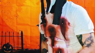 Zombie Ghostface Cosplay Amateur Masturbation Video