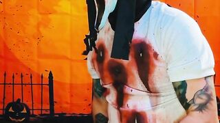 Zombie Ghostface Cosplay Amateur Masturbation Video