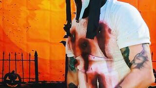 Zombie Ghostface Cosplay Amateur Masturbation Video