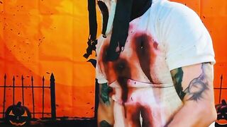 Zombie Ghostface Cosplay Amateur Masturbation Video