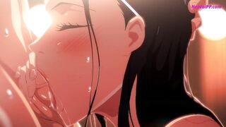 Navigator and Archaeologist in Unison: Nami and Robin Sharing a Massive Cock in a Threesome