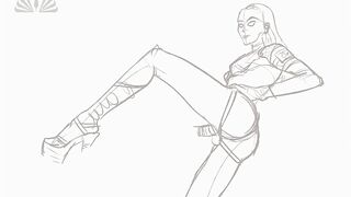 Affie Hollow pegging drawing time-lapse (Berrythelothcat)