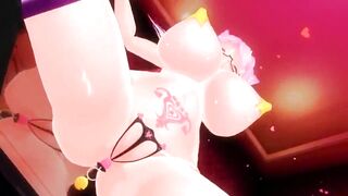 MMD Big tits bitch wants to straighten your cock