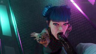 Cyberpunk 2077 - Clouds' Cheri Nowlin BBC Anal Service (Animation with Sound)