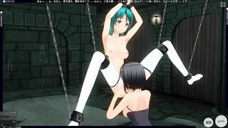 3D HENTAI BDSM The mistress took the schoolgirl to the basement to bring to orgasms (PART 2)