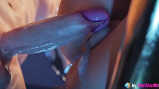 Over and over again fills the baby from the game Cyberpunk 2077 with sperm