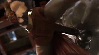 3D ANIMATED HENTAI monster with big cock // hard fuck